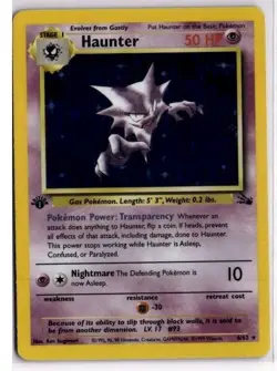 Haunter (6) Holo Rare Fossil Psychic 1st Edition Holo 06/62 1999 NM Gradeable! - Image 1