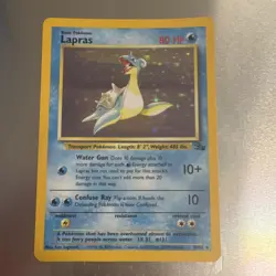 WoTC Pokemon TCG Fossil Lapras 10/62 Holo Rare 80HP English Unlimited - Image 1
