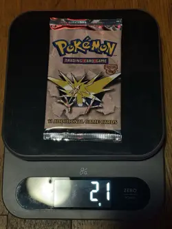 HEAVY Pokemon Fossil Booster Pack Zapdos 21g - Image 1