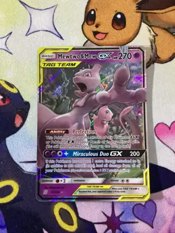 Pokemon Mewtwo & Mew Tag Team GX Unified Minds Holo Ultra Rare Card 71/236 - Image 1
