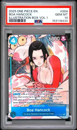 2025 ONE PIECE PROMOS ILLUSTRATION BOX VOL.1 #004 BOA HANCOCK PSA 10 - Image 1