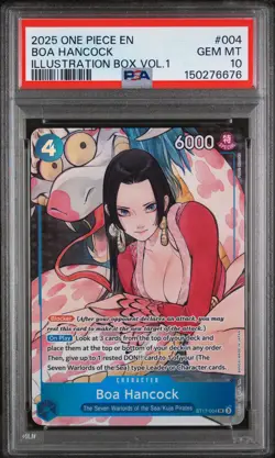 2025 ONE PIECE PROMOS ILLUSTRATION BOX VOL.1 #004 BOA HANCOCK PSA 10 - Image 1