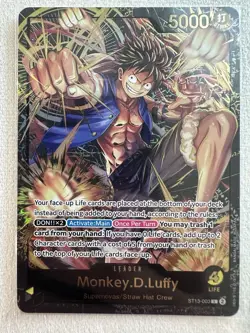 Monkey D Luffy ST13-003 Premium Card Collection One Piece NM Foil - Image 3