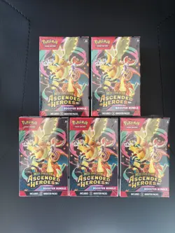 5x Pokemon TCG Mega Evolution Ascended Heroes Booster Bundle New Sealed - Image 1