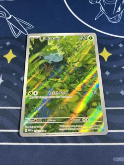 151 Bulbasaur 166/165 Illustration Rare Card Holo Pokemon TCG Gen 1 Starter NM - Image 3