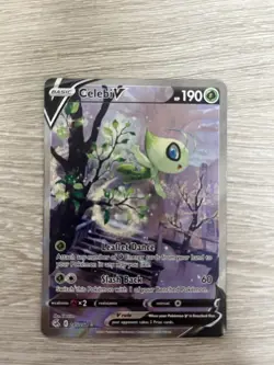 Pokemon TCG Celebi v 245/264 Fusion Strike Alternate Art Rare Holo Card - Image 1