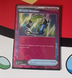 Pokemon TCG Miracle Headset Trainer Card 183/191 Surging Sparks Ace Spec - Image 1