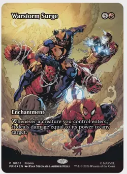 Warstorm Surge Marvel MTG FOIL Promo Card Magic the Gathering RARE - Image 1