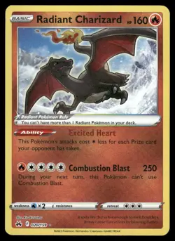 Pokemon Cards Radiant Charizard 020/159 Holo Crown Zenith Radiant Rare NM *1 - Image 1