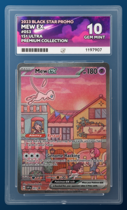 Ace 10 Mew ex 053 Black Star Promo 151 UPC Pokemon Card PERFECT SUBS - Image 1