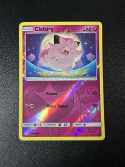 Clefairy 39/68 Hidden Fates 2019 Reverse Holo Foil Rare Pokemon TCG Card - Image 1