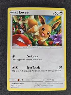 Eevee Holo 48/68 2019 Sun & Moon Hidden Fates Pokemon Card NM - Image 1