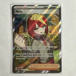 Mela 140/131 Ultra Rare Full Art Card Prismatic Evolutions PRE Pokemon TCG NM - Image 1
