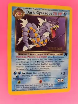 Dark Gyarados Prerelease Team Rocket Holo Pokemon Card Base WOTC - Image 1