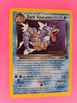 Dark Gyarados Prerelease Team Rocket Holo Pokemon Card Base WOTC - Image 2