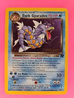 Dark Gyarados Prerelease Team Rocket Holo Pokemon Card Base WOTC - Image 3