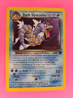 Dark Gyarados Prerelease Team Rocket Holo Pokemon Card Base WOTC - Image 4