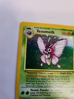 Venomoth Misprint No Set Symbol Jungle Holo Pokemon Card WOTC NM - Image 2