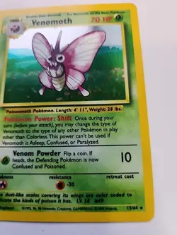 Venomoth Misprint No Set Symbol Jungle Holo Pokemon Card WOTC NM - Image 5