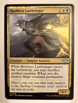 x1 Ruthless Lawbringer OTJ MTG 229 UNCOMMON M/NM 1x - Image 1