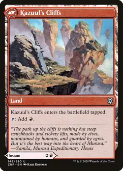 [MTG] Kazuul's Fury // Kazuul's Cliffs (146) (ZNR) NM - Image 2