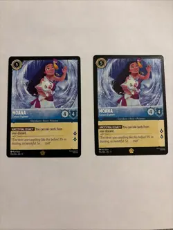 Lot of 2 Disney Lorcana Winterspell Moana Curious Explorer Regular 155/204 - Image 1