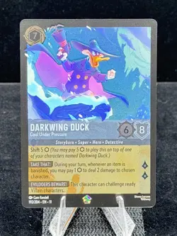 Disney Lorcana-Winterspell-Darkwing Duck-Cool Under Pressure-#192-Cold Foil-M/NM - Image 1