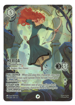 Disney Lorcana Merida Formidable Archer 242/204 Iconic Foil Wilds Unknown - Image 3