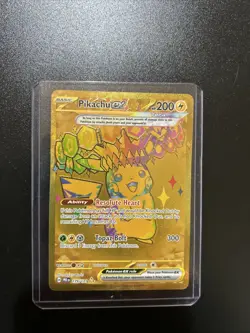 Pokemon TCG Pikachu Ex Gold Hyper Rare 179/131 Prismatic Evolutions English NM - Image 1