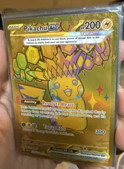 Pokemon TCG Pikachu ex 179/131 Prismatic Evolutions Gold Hyper Rare NM Pokemon - Image 1
