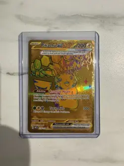 Pokemon TCG Pikachu Ex Gold Hyper Rare 179/131 Prismatic Evolutions English NM - Image 1
