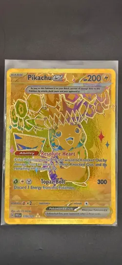 Pikachu ex 179/131 Hyper Rare Gold Prismatic Evolutions Pokemon Card NM - Image 1