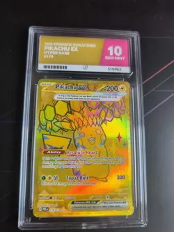 Pikachu ex 179/131 Gold Hyper Rare Prismatic Evolutions ACE 10 GEM MINT Pokemon - Image 1