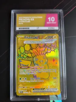 Pikachu ex 179/131 Gold Hyper Rare Prismatic Evolutions ACE 10 GEM MINT Pokemon - Image 3