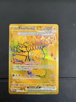 Pokemon Pikachu ex 179/131 Gold Hyper Rare Prismatic Evolutions - Image 1
