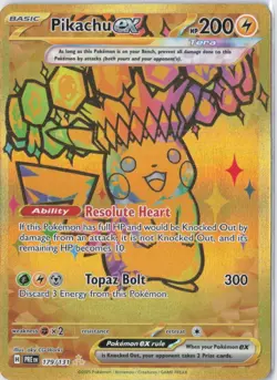 Pikachu ex 179/131 Hyper Rare Gold Pokemon Prismatic Evolutions English NM - Image 1