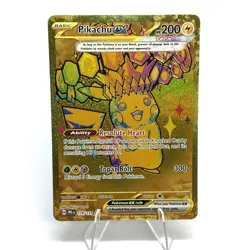 Pikachu ex 179/131 Hyper Rare GOLD Pokemon Prismatic Evolutions NM - Image 1