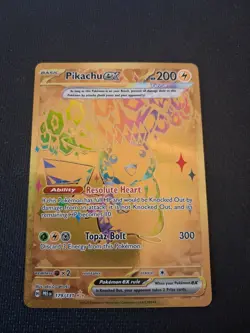 Pokemon Prismatic Evolutions Pikachu ex 179/131 Gold Hyper Rare – Mint - Image 1