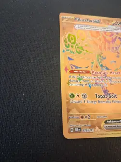 Pokemon Prismatic Evolutions Pikachu ex 179/131 Gold Hyper Rare – Mint - Image 3
