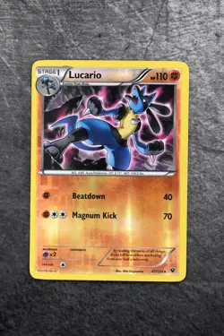 Pokemon TCG - Lucario 47/124 - Fates Collide - Rare Reverse Holo - Image 1