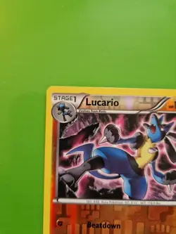 Pokemon TCG Lucario Fates Collide 47/124 Reverse Holo Rare Card Lp - Image 2