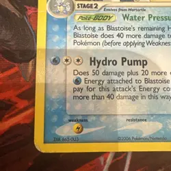 Pokemon Blastoise 14/100 EX Crystal Guardians 2006 Reverse Holo Rare 120 HP - Image 5