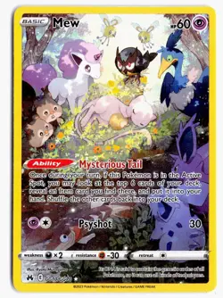 Mew GG10/GG70 Holo Trainer Gallery Rare Crown Zenith Galarian Gallery Pokemon NM - Image 1