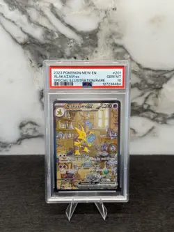 2023 POKEMON MEW EN-151 SPECIAL ILLUSTRATION RARE #201 ALAKAZAM EX 🥄 🔮 PSA 10 - Image 1
