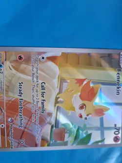 Pokemon TCG Chaos Rising Fennekin Pokemon Center 080 Stamped Promo Card - Image 5