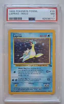 Lapras Fossil Holo 10/62 PSA 7 - Image 1