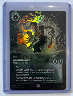 Disney Lorcana - Milo Thatch, Getting His Hands Dirty – Enchanted – 230/204 - Image 1
