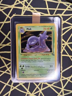 🔥 Muk 13/62 🔥 Original Holo Rare Fossil Set Pokemon Card WOTC TCG 1999 - Image 2