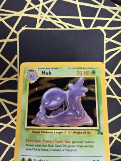 🔥 Muk 13/62 🔥 Original Holo Rare Fossil Set Pokemon Card WOTC TCG 1999 - Image 4