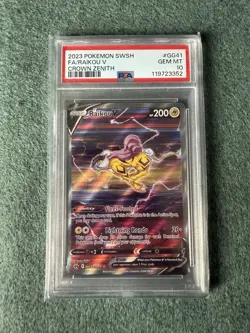PSA 10! Raikou V (GG41/GG70) Crown Zenith S&V Illustration Rare Pokemon Card! - Image 1
